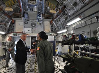 SECDEF visits Reservists at Joint Base Charleston