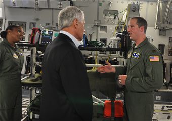 SECDEF visits Reservists at Joint Base Charleston